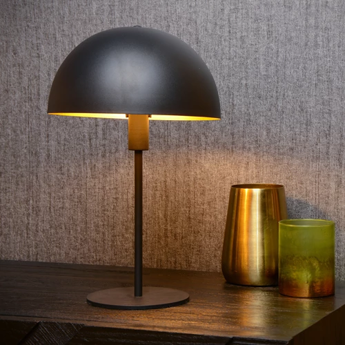 Lucide SIEMON - Tafellamp - Ø 25 cm - 1xE14 - Zwart - sfeer 1